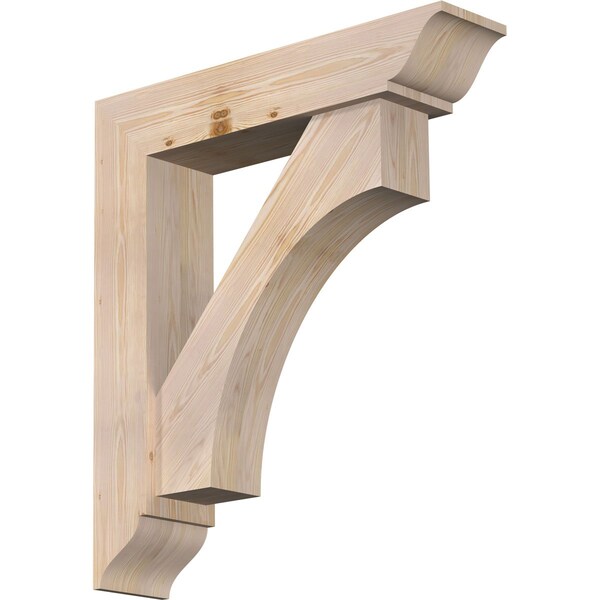 Ekena Millwork Westlake Traditional Smooth Bracket w/ Offset Brace, Douglas Fir, 7 1/2"W x 34"D x 38"H BKT0806X34X38WTL01SDF - main